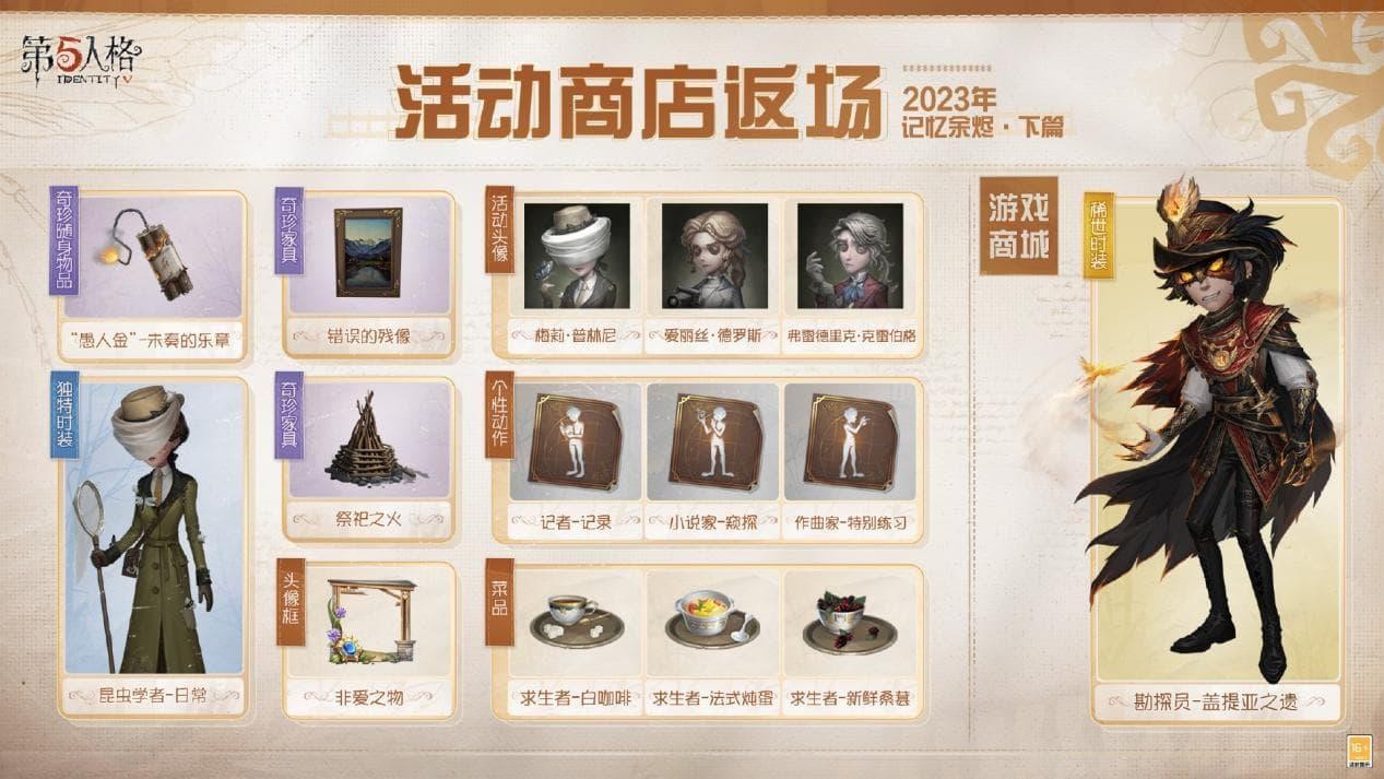 《第五人格》全新主线版本《昨日之笼》 前瞻直播回顾